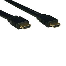 Tripp Lite Flat HDMI to HDMI Gold Digital Video Cable - 1 x HDMI - 1 x HDMI - 3ft - Black