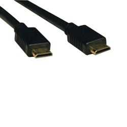 Tripp Lite Mini-HDMI to Mini-HDMI Gold Digital Video Cable - 1 x Mini HDMI - 1 x Mini HDMI - 6ft - Black