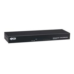 Tripp Lite NetCommander 16-Port KVM Switch - 16 x 1 - 16 x RJ-45 Keyboard/Mouse/Video - 1U - Rack-mountable