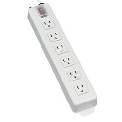 Tripp Lite Power It! 6 Outlets Power Strip with Metal Housing - NEMA 5-15P - Receptacle: 6 x NEMA 5-15R - 6ft