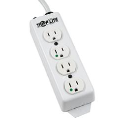 Tripp Lite Power Strip 120V AC - NEMA 5-15P - Receptacle: 4 x NEMA 5-15R Hospital Grade - 15ft