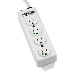 Tripp Lite Power Strip 120V AC - NEMA 5-15P - Receptacle: 4 x NEMA 5-15R Hospital Grade - 15ft