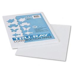 Riverside Paper Tru-Ray® Construction Paper, 9 x 12 Sheets, White, 50 Sheets/Pack (RIV03026)