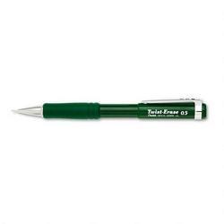 Pentel Of America Twist-Erase® III Mechanical Pencil, .5mm Lead, Green Barrel (PENQE515D)