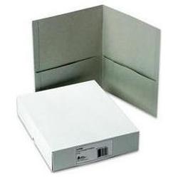 Avery-Dennison Two-Pocket Portfolios, Embossed Paper, 30-Sheet Capacity, Gray, 25/Box (AVE47990)