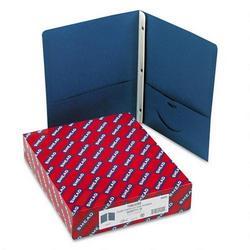Smead Manufacturing Co. Two-Pocket Portfolios with Tang Fasteners, Dark Blue, 25 per Box (SMD88054)