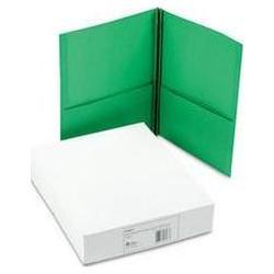 Avery-Dennison Two-Pocket Report Covers with Prong Fasteners, 11 x 8-1/2, Green, 25/Box (AVE47977)