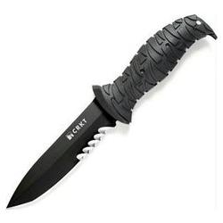 Columbia River Knife & Tool Ultima Ii, Zytel Handle, Black Comboedge, Zytel/nylon Sheath