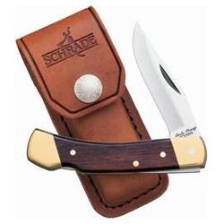 Schrade Uncle Henry's Lockback, Smokey, Rosewood Handle, Leather