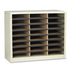 Safco Products Value Sorter® Literature Organizer, Steel/Fiberboard, 24 Compartmens, Sand (SAF7111SA)
