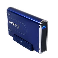 Vantec NexStar 3 NST-360U2-BL 3.5 Hard Drive Enclosure - Storage Enclosure - 1 x 3.5 - 1/3H Internal - Midnight Blue