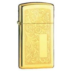 Zippo Venetian Design, Slim, High Polish Brass