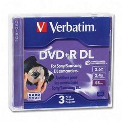 VERBATIM CORPORATION Verbatim 2.4x DVD+R Double Layer Media - 2.6GB - 3 Pack