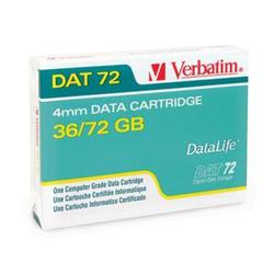 VERBATIM CORPORATION Verbatim DAT 72 Tape Cartridge - DAT DAT 72 - 36GB (Native)/72GB (Compressed)