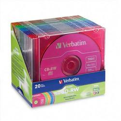 VERBATIM Verbatim DataLifePlus 4x CD-RW Media - 700MB - 20 Pack