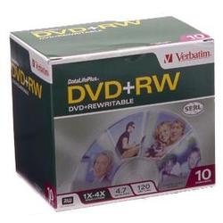 VERBATIM CORPORATION Verbatim DataLifePlus 4x DVD+RW Media - 4.7GB - 10 Pack