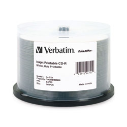 VERBATIM Verbatim DataLifePlus 52x CD-R Media - 700MB - 50 Pack (94755)