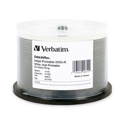 VERBATIM CORPORATION Verbatim DataLifePlus 8x DVD+R Media - 4.7GB - 50 Pack (94812)