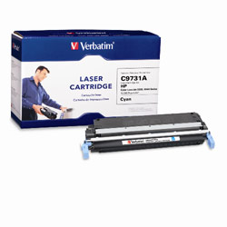 VERBATIM CORPORATION Verbatim HP C9731A Replacement Laser Cartridge Cyan (Color LaserJet 5500, 5550 Series) - OEM