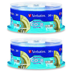 VERBATIM CORPORATION Verbatim Two 30Pk Spindles CDR LightScribe 80 min 52X Branded Discs - 94934-KIT