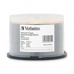 VERBATIM CORPORATION Verbatim UltraLife 8x DVD-R Gold Archival Grade Media - 4.7GB - 50 Pack