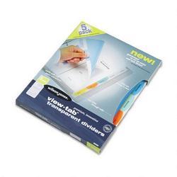 Wilson Jones/Acco Brands Inc. View-Tab® Transparent Index Dividers, 5 Square Tabs, Multicolor, 5 Sets/Box (WLJ55565)