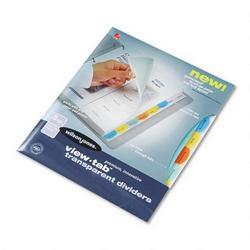 Wilson Jones/Acco Brands Inc. View-Tab® Transparent Index Dividers, 8 Square Tabs, Multicolor, 1 Set (WLJ55067)