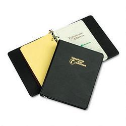 Wilson Jones/Acco Brands Inc. Vinyl 3-Ring Looseleaf Phone/Address Book, 1 , 5-1/2 x 8-1/2, Black (WLJ812B)