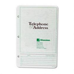 Wilson Jones/Acco Brands Inc. Vinyl 3-Ring Looseleaf Phone/Address Book Refill, 5-1/2 x 8-1/2, 80 Sheets (WLJ812R)