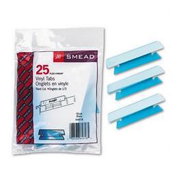 Smead Manufacturing Co. Vinyl Tabs & Inserts for Hanging File Folders, 1/3 Cut, Blue/White, 25/Pack (SMD64618)