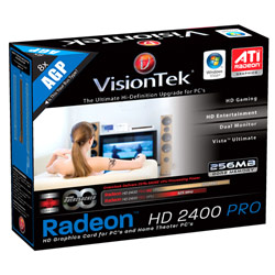 VISIONTEK Visiontek HD 2400 PRO OC 256MB AGP DDR2 64-bit DirectX 10 Video Card