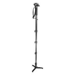 Manfrotto/Bogen Vitec Black Fluid Video Monopod with Head - Floor Standing Monopod - 66 to 166.5 Height - 4.41 lb Load Capacity