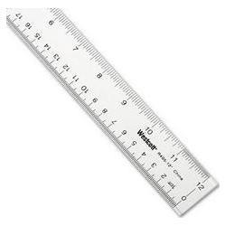 Acme United Corporation Westcott® Acrylic Ruler with Hang-Up Hole, 2 Beveled Edges, 12 Long (ACM10562)