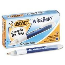 Bic Corporation WideBody® Retractable Ballpoint Pen, Medium Point, Blue Ink (BICSCWB11BE)