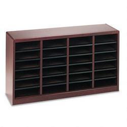 Safco Products Wood E-Z Stor® Literature Organizer, 24 Compartments, Mahogany Laminate (SAF9311MH)