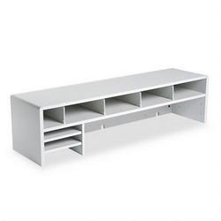 Safco Products Wood Low-Profile Desktop Organizer, 47-1/4 w, Gray (SAF3676GR)