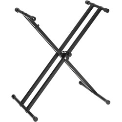 Yamaha Adjustable Double X-Style Keyboard Stand - Steel - Black