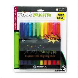 Zebra Pen Corp. Zazzle® Brights Highlighters, Ten-Color Set (ZEB71111)