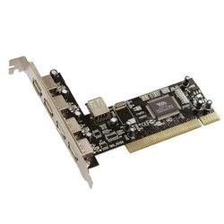 ZONET Zonet 4+1 Port USB 2.0 PCI Card - 4 x USB 2.0 - USB External, 1 x USB 2.0 - USB Internal - Plug-in Card