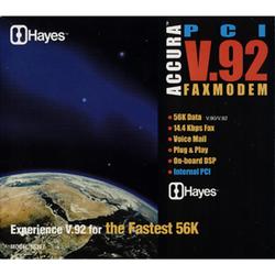 ZOOM/HAYES Zoom Hayes Accura H08-15531EF PCI Soft Modem - PCI - 1 x RJ-11 Phoneline, 1 x RJ-11 Modem - 56 Kbps
