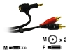CABLES TO GO 3.5 mm Stereo (Male) to 2 x RCA (Male) MP3 Cable Adapter 50 ft