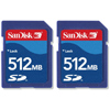 SanDisk 512 MB Secure Digital Memory Card - Twin Pack