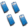 DELL 810 4-Pack: 4 Color Ink Cartridges (Also Prints Black) ( Series 6 )