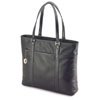 Mobile Edge Black Leather Ultra Tote Notebook Bag 15.4