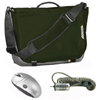 Kensington Contour Cargo Student Messenger Bag with ComboSaver Combination Portable Notebook Lock and USB PocketMouse Dell Only