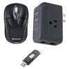 DELL Core Bundle - 2-Outlet Travel Surge Protector / 1 GB Cruzer USB 2.0 Flash Drive / Wireless Notebook Optical Mouse