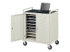 Bretford Manufacturing Inc. LAP18EBA-GM 18-Unit Assembled Notebook Storage Cart with 5-inch Casters / Rear Electrical Unit