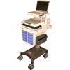 Rubbermaid Medical Solutions Mobile Medication Cart for Laptop 8 Drawers 1 locking side bin no AC power system