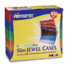Memorex Multi-Color Slim CD Jewel Cases - 100-Pack