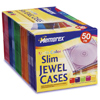 Memorex Multi-Color Slim CD Jewel Cases 50-Pack